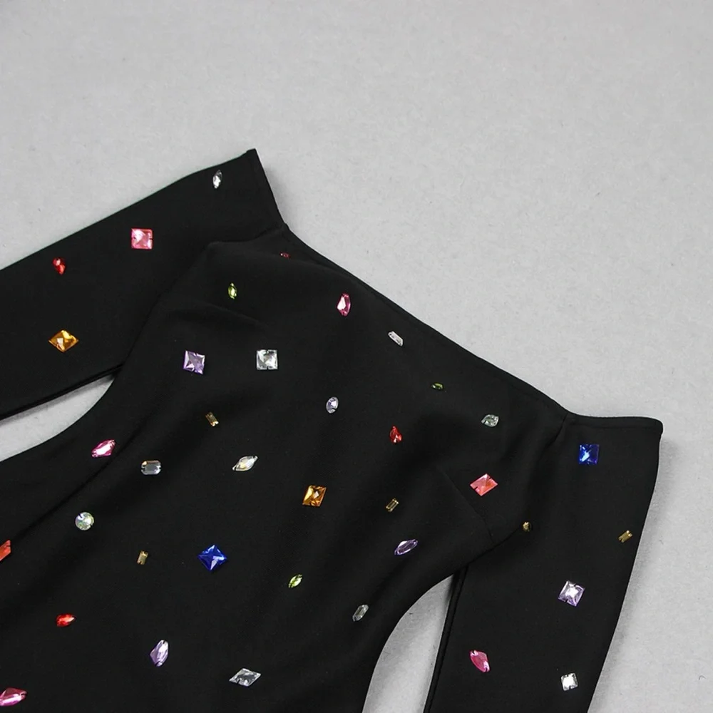Bandage Dress with Embellishment - Picture 7 of 14